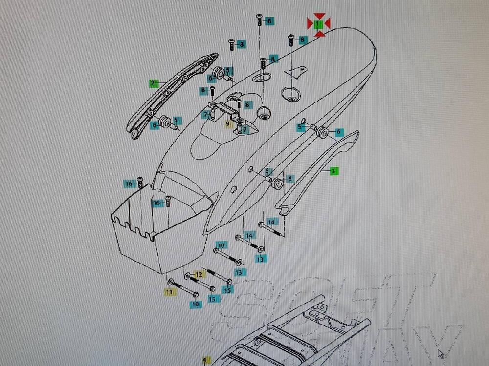 Parafango posteriore Hyosung