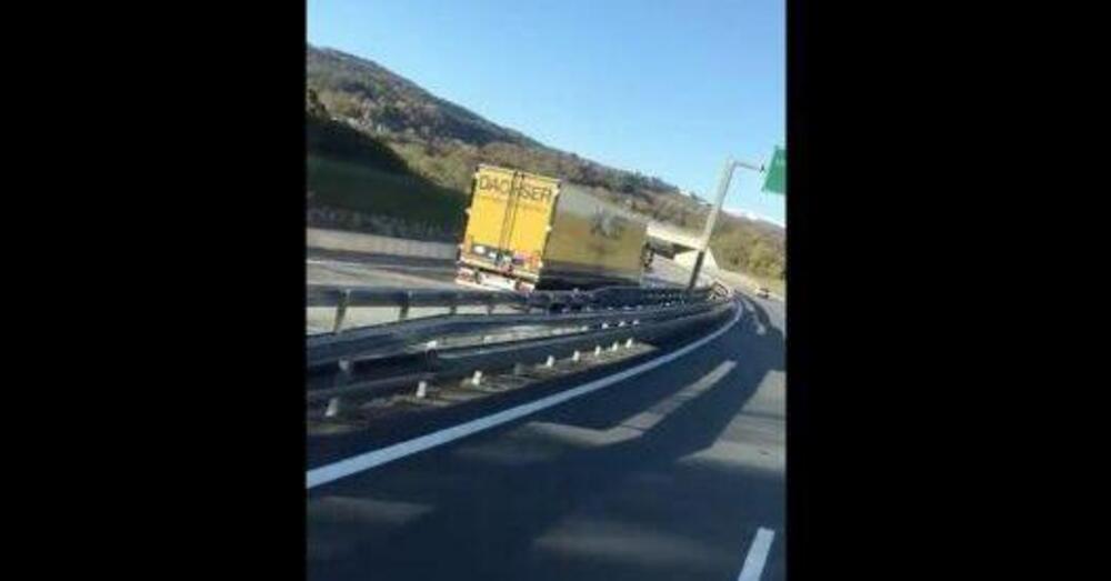 Viaggia contromano in Autostrada senza accorgersene: patente ritirata e multa salata per il camionista [VIDEO]