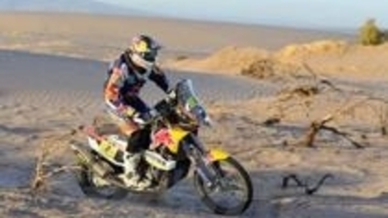 Dakar 2014, 5a tappa. Gara moto nel caos e tappa interrotta. Vittoria e leadership a Coma (KTM)