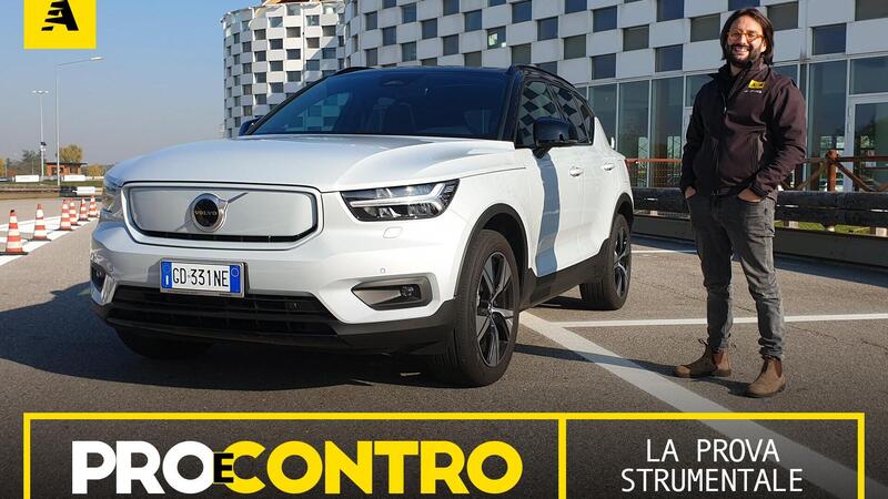 Volvo XC40 Recharge, PRO e CONTRO | La pagella e tutti i numeri della prova strumentale