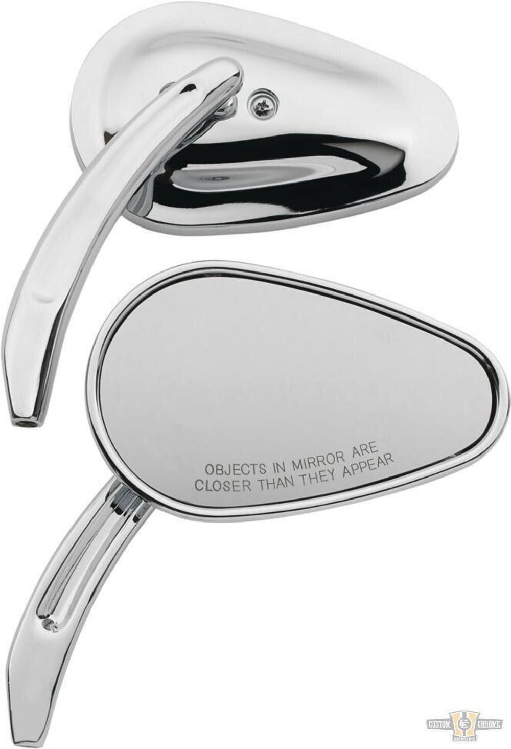 Specchietti rastremati alluminio billet cromati Cu 