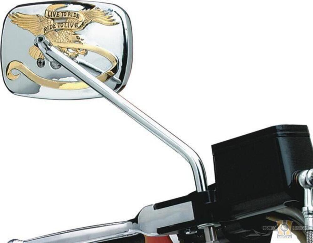 Specchietto Live to Ride cromato/ dorato Custom Ch 