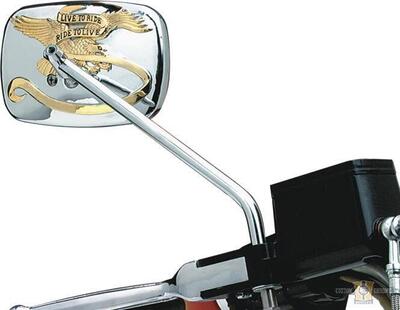 Specchietto Live to Ride cromato/ dorato Custom Ch 