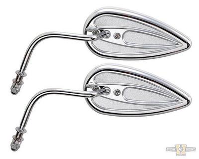 Specchietto Ness Tech a goccia sinistro cromo Arlen Ness