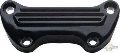 Piastrina riser alettata nera lucida Custom Chrome 