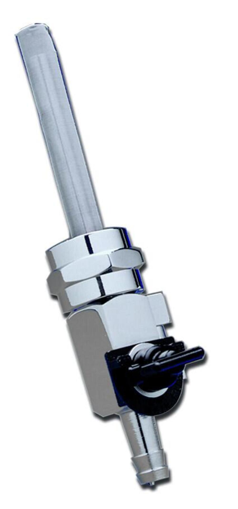 Rubinetto benzina 22mm Accel Alto-Flusso cromato C 