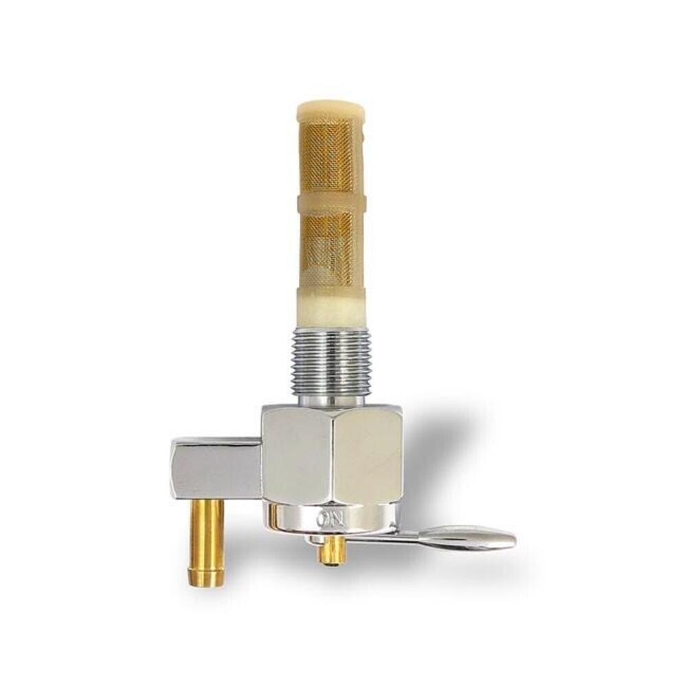 Rubinetto benzina Monster Flow alto flusso cromato 