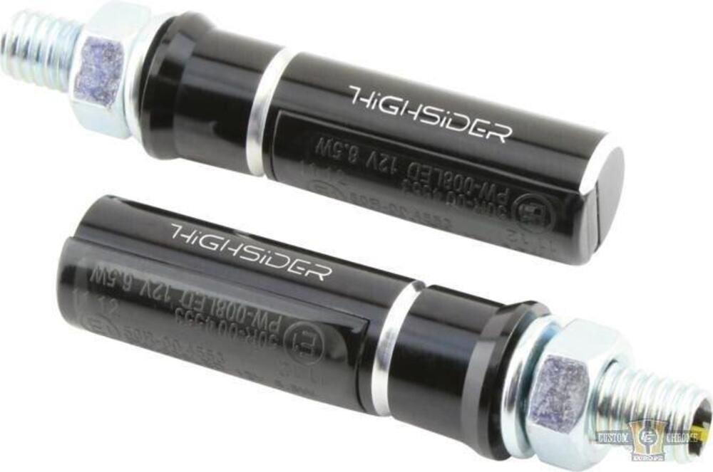 frecce a led Conero nere lente fumè omologate Cust 