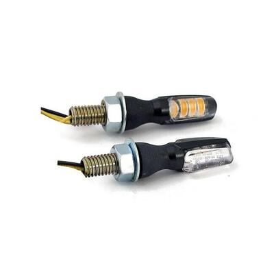 Frecce a led Spark nere lente chiara omologate Mot 