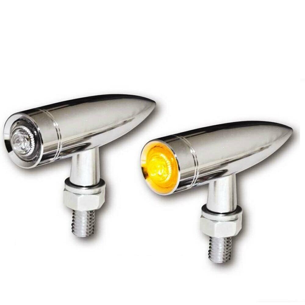 Frecce a led cromate lente chiara non omologate Cu 