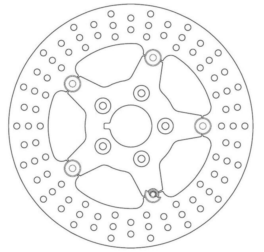 Disco freno posteriore Diametro 11,5" Ferodo Flott