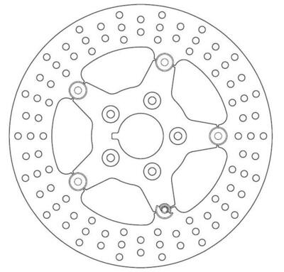 Disco freno posteriore Diametro 11,5" Ferodo Flott