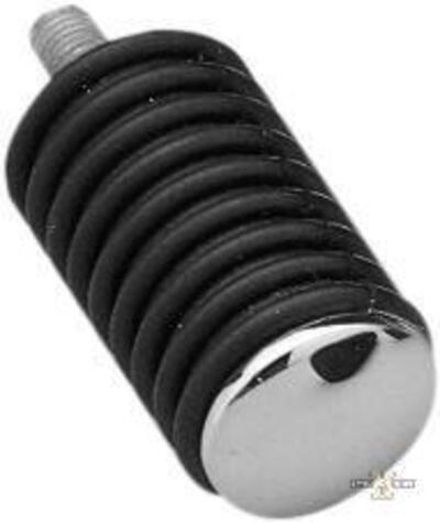 Pedalino cambio gomma nera e tappo cromato Custom 