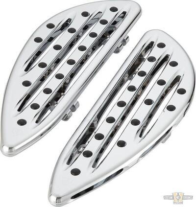 Pedane Ness Deep Cut guidatore cromate Per Softail Arlen Ness