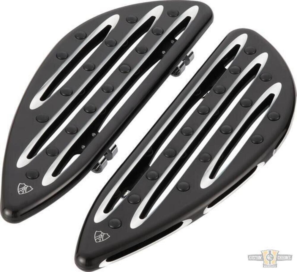 Pedane Ness Deep Cut guidatore nere Per Softail FL Arlen Ness
