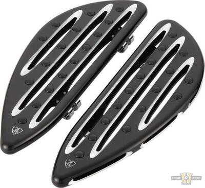 Pedane Ness Deep Cut guidatore nere Per Softail FL Arlen Ness