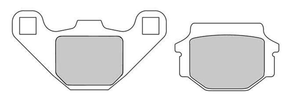Pastiglie posteriori organiche per Buell dal 1994 Ferodo