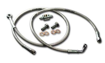 Tubo freno anteriore treccia inox per Softail Fat Goodridge