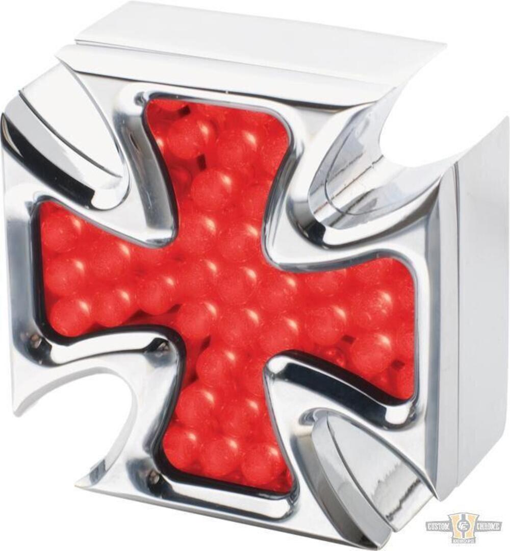 Faro posteriore Croce Maltese LED - lente rossa Ra 