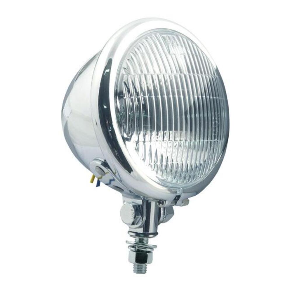 Faro anteriore 4 1/2" Bates lente Ribbed cromato o 