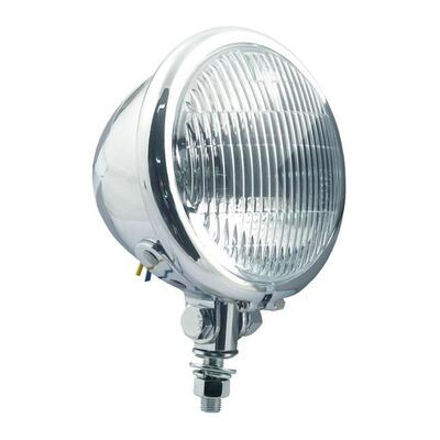 Faro anteriore 4 1/2" Bates lente Ribbed cromato o 