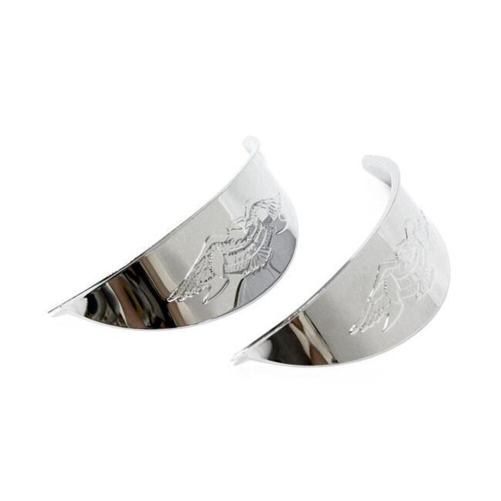 Visor cromati con aquila per fari supplementari da 