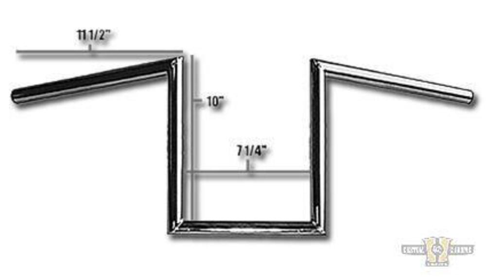 Manubrio Z Bar 1", alto 10", Largo 72cm, Cromato, Jammer