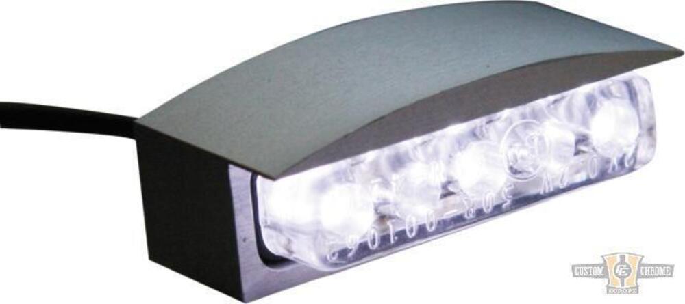 Luce targa LED nera omologata Custom Chrome 