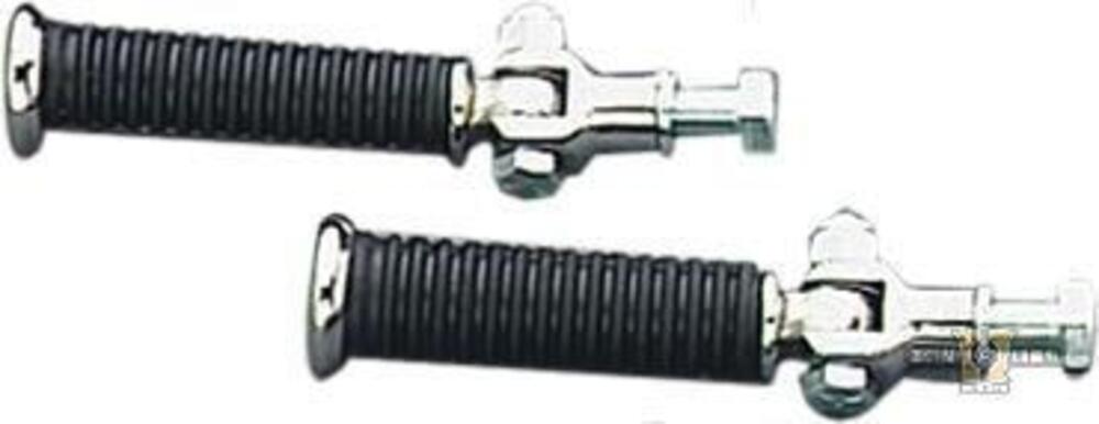 Pedaline gomma e cromo con supporto a snodo Custo 