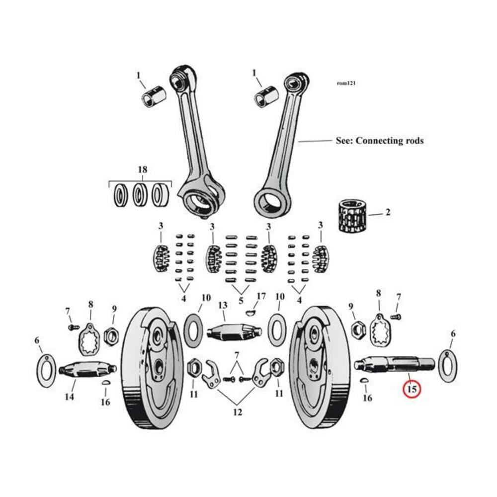 Perno albero motore lato dx Per Big Twin 750cc dal 