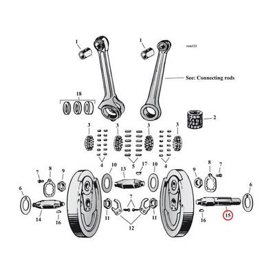 Perno albero motore lato dx Per Big Twin 750cc dal 