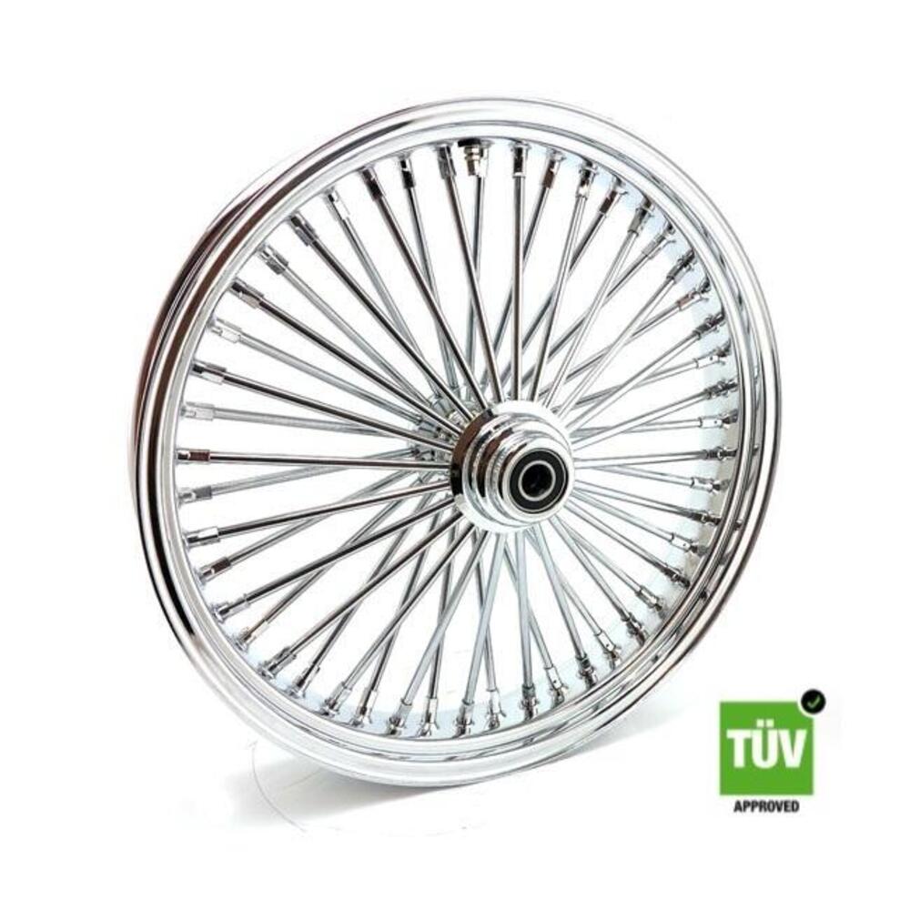 Ruota anteriore cromata Big Spoke 48 raggi 21”x 3, 
