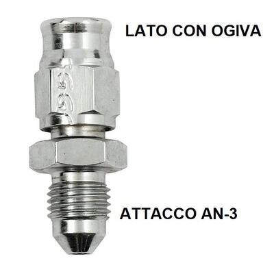 Raccordo di giunzione cromato da 3/8&quot;-24 AN-3 a tu Goodridge