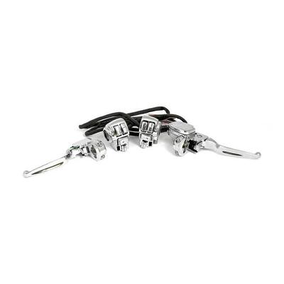 Kit comandi manubrio cromati per disco doppio da 1 