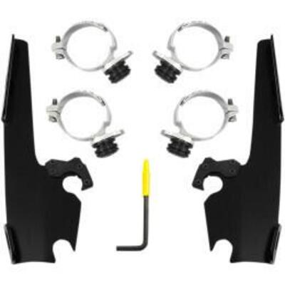 Kit sgancio rapido nero per parabrezza Memphis Fat 