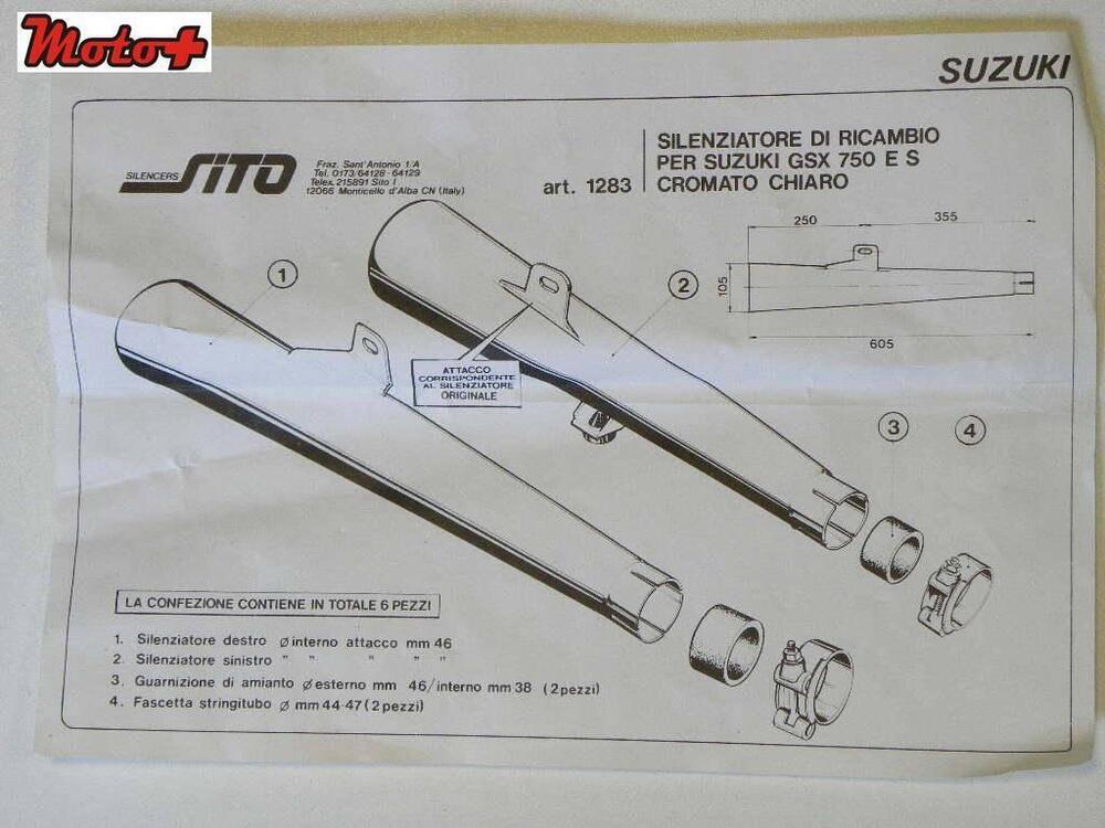 Silenziatori Sito per Suzuki GSX 750 ES (5)