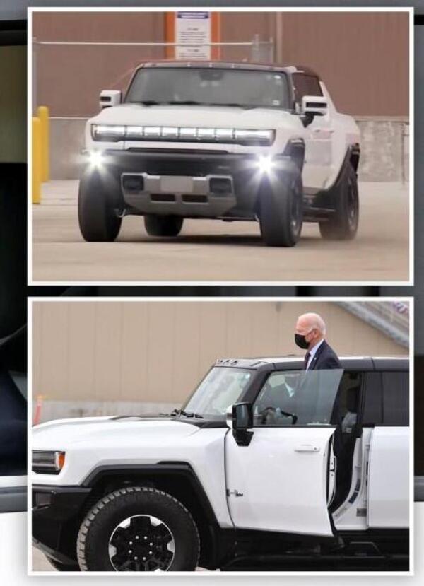 Joe Biden alla guida della Hammer elettrica: &ldquo;&Egrave; un veicolo infernale!&rdquo; [VIDEO]