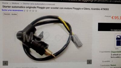 STARTER AUTOMATICO PIAGGIO E GILERA. COD. 479093