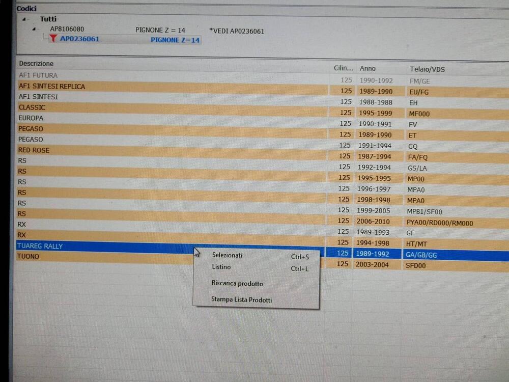 PIGNONE PBR Z 14 PER APRILIA 125 2 T AP0236061 (2)