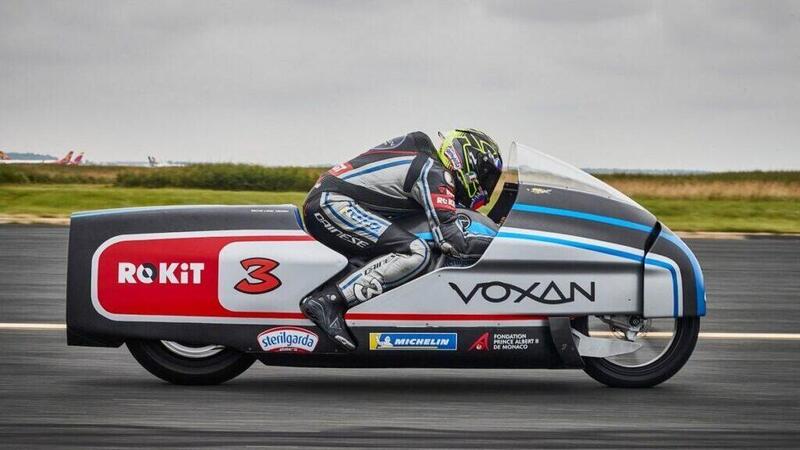 Max Biaggi, record a 456 km/h sulla Voxan elettrica