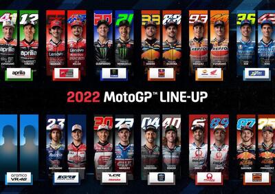 MotoGP 2022: ecco la prima line-up senza Valentino Rossi