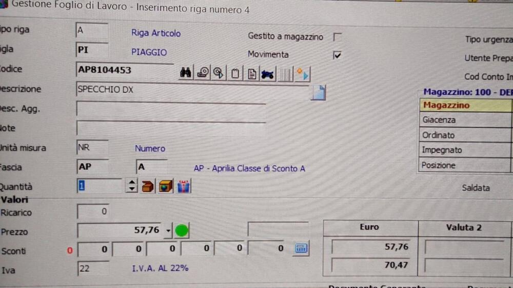 SPECCHIO DESTRO PER ATLANTIC 500 AP8104453 Aprilia (2)