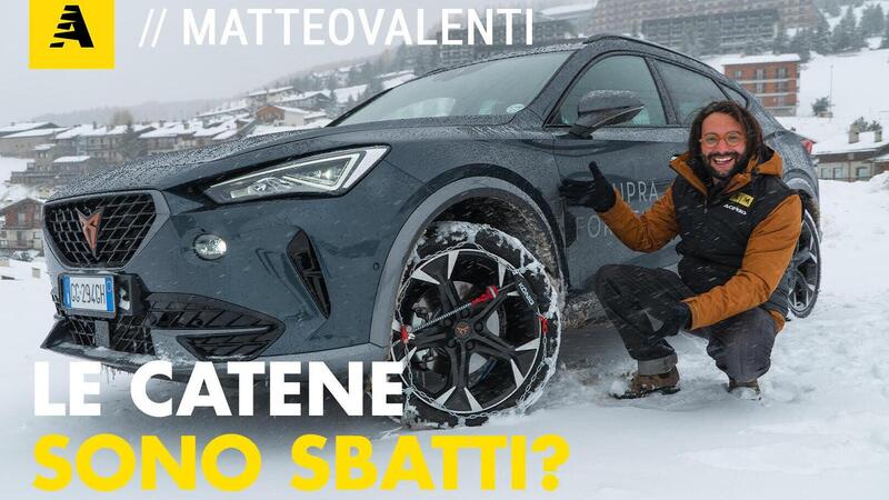 Montare le catene da neve &egrave; davvero sbatti? Con gomme estive e una Cupra Formentor nella bufera