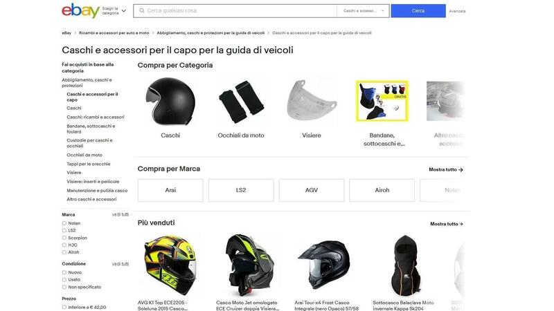 Guida all&#039;acquisto: regalare un casco a Natale con eBay