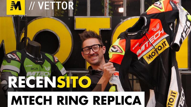 MTECH RING Replica. Recensito Tuta in pelle canguro/bovino, con costruzione Fitnflex