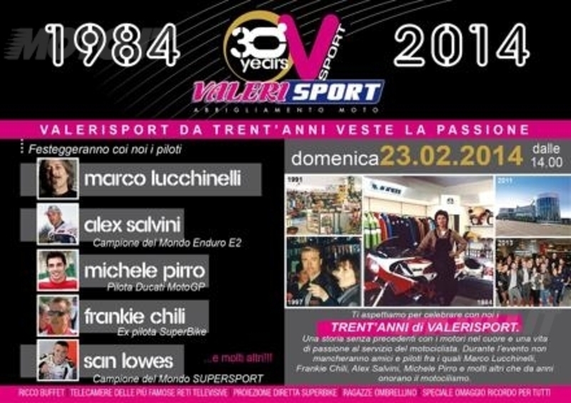 Domenica 23 febbraio Valerisport festeggia 30 anni di attivit&agrave;