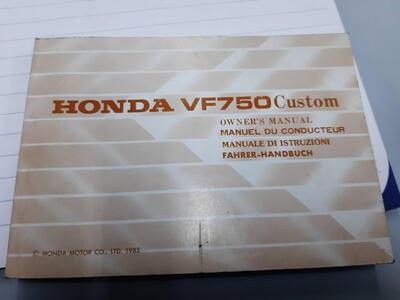 Manuale Honda VF 750 Custom