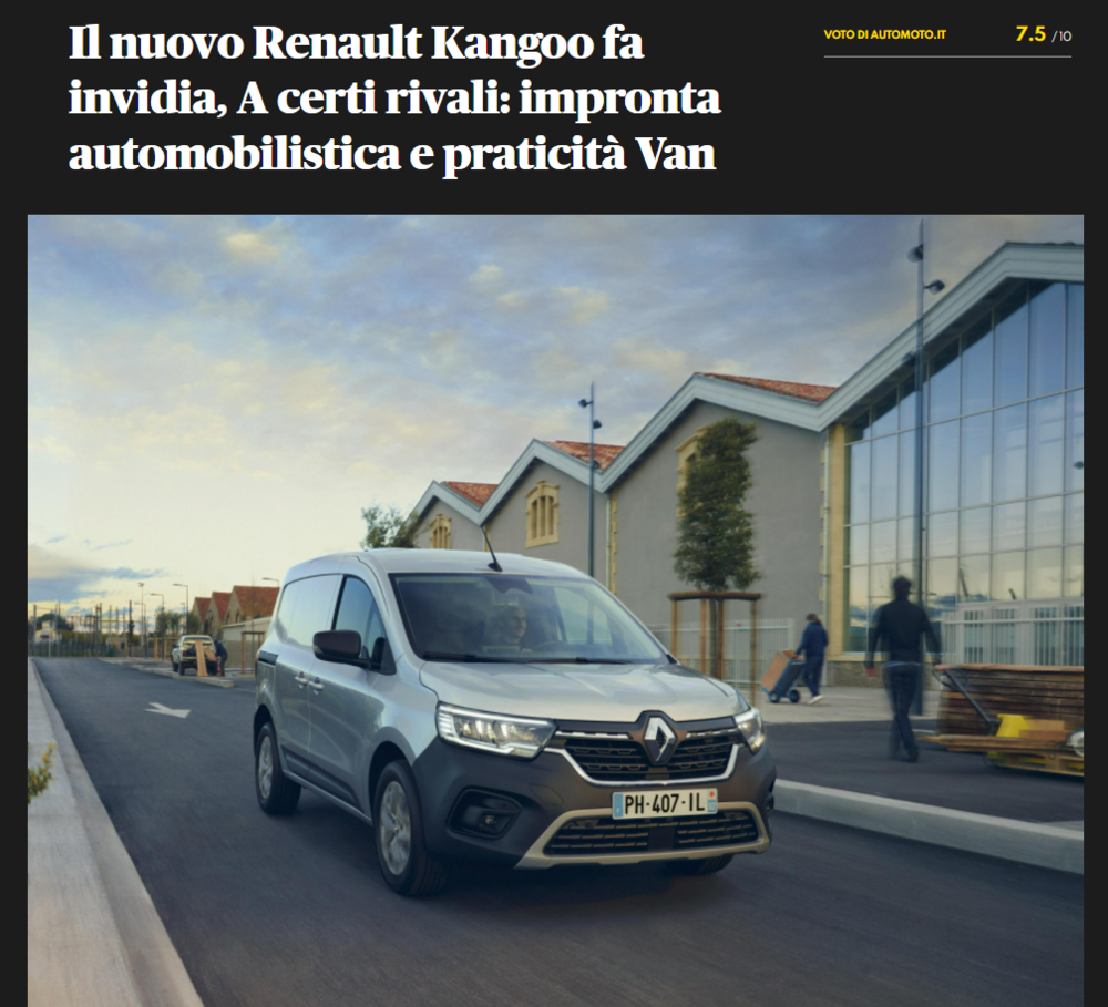 Renault, dietro al solito vestito, ha fatto un buon passo con il nuovo Kangoo