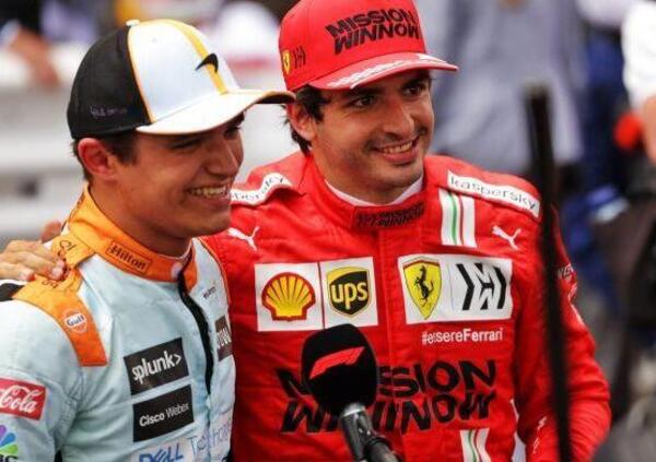 Tifosi Ferrari, Sainz &egrave; molto pi&ugrave; forte di quello che credete. Garantisce Norris