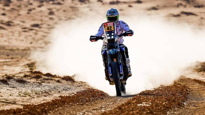 Dakar 2022. T7. Adrien Van Beveren, Yamaha, in testa